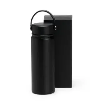 GARRAFA DUPLA CAMADA NA COR PRETA - 550 ML